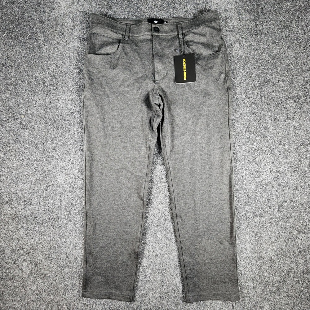 NWT Under 5'10‎ Omni-Stretch Pants Mens 33x26 Grey Heathered Slim Tapered Casual